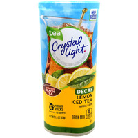 Crystal Light Iced Tea Decaffeinated Lemon Natural Flavor, 12-Quart 1.5-Ounce Canister (Pack Of 3)