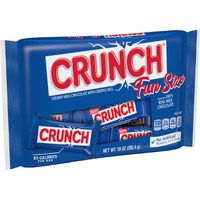 Crunch Chocolate Bar, Fun Size, 1 Bag, 11 Oz