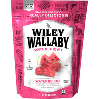 Wiley Wallaby Licorice 10 Ounce Classic Gourmet Soft & Chewy Australian Watermelon Licorice Candy Twists, 1 Pack