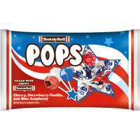 Patriotic Tootsie Roll Pops Cherry, Strawberry Vanilla And Blue Raspberry-Flavored