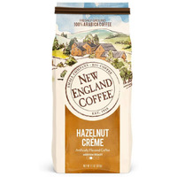 New England Coffee Hazelnut Creme, Medium Roast Ground Coffee, 11 Ounce (1 Count) Bag