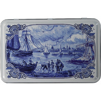 Hellema - Speculaas Spiced Gourmet Cookies In Delft Tin (Dutch) (14 Oz.)