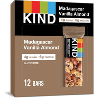 Kind Bars, Madagascar Vanilla Almond, Gluten Free, Low Glycemic Index, 1.4Oz, 12 Count