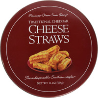 Mississippi Cheese Straw Factory Traditional Cheddar Cheese Straws In Gift Tin, 16Oz (454G)