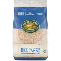 Nature's Path Organic Rice Puffs Cereal, Earth Friendly Package, Non-Gmo, 16G Whole Grains, No Added Sugar, 6 Oz, Pack Of 12