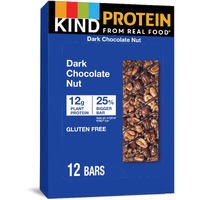 Kind Protein Bars, Double Dark Chocolate Nut, Gluten Free, 12G Protein,1.76Oz, 12 Count