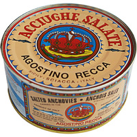 Agostino Recca Salted Whole Anchovies, 800G
