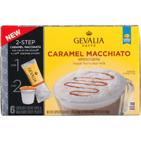 Gevalia 2-Step Caramel Macchiato K-Cup Espresso Pods And Froth Packets (36 Pods And Froth Packets, 6 Boxes Of 6)