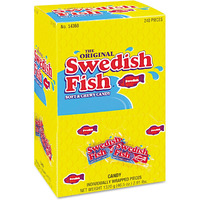 Swedish Fish 43146 Grab-And-Go Candy Snacks In Reception Box, 240-Pieces/Box