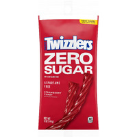 Twizzlers Zero Sugar Twists Strawberry Candy Bags, 5 Oz (12 Count)