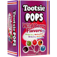 Tootsie Pops Limited Edition Assorted Wild Berry Flavors With Chocolatey Center - Over 3 Pounds Individually Wrapped Fruity Chocolate Lollipops - Peanut Free, Gluten Free, 100 Count