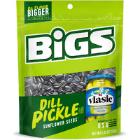 Bigs Vlasic Dill Pickle Sunflower Seeds, Keto Friendly Snack, 5.35-Oz. Bag (Pack Of 12)