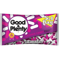 Good & Plenty Licorice Fat Free, Candy Bulk Bag, 5 Lbs