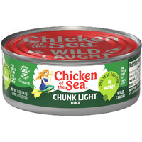 Chicken Of The Sea Chunk Light Tuna In Water, Wild Caught Tuna, 25% Less Sodium, 5-Ounce Cans (Pack Of 24)