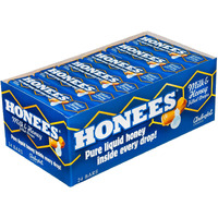 Honees Milk & Honey Cough Drops - 1.5Oz Bar, Pack Of 24 Milk & Honey-Filled Lozenges  Temporary Relief From Cough  Soothes Sore Throat  All Natural