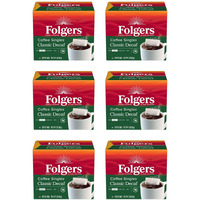 Folgers Coffee Singles Medium Roast Decaf Coffee Bags, 19 Count (Pack Of 6)