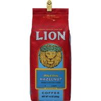 Lion Coffee, Hazelnut Flavor, Light Roast, Ground, 10 Ounce Bag