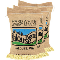 Hard White Wheat Berries | 15 Lbs | 3 Pack | Family Farmed In Washington State | Non-Gmo Project Verified | Kosher