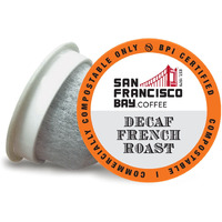 San Francisco Bay Compostable Coffee Pods - Decaf French Roast (80 Ct) K Cup Compatible Including Keurig 2.0, Dark Roast, Swiss Water Processed