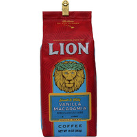 Lion Coffee Vanilla Macadamia Flavored Whole Bean Coffee, Light Roast, A Taste Of Aloha - 10 Ounce Bag