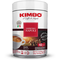 Kimbo Espresso Napoletano - Ground Coffee - Blended And Roasted In Italy - Dark Roast With A Well Balanced And Persistent Napoli Taste - 8.8 Oz Can