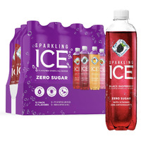 Sparkling Ice Purple Variety Pack, Flavored Water, Zero Sugar, With Vitamins And Antioxidants, 17 Fl Oz, 12 Count (Black Raspberry, Cherry Limeade, Orange Mango, Kiwi Strawberry)