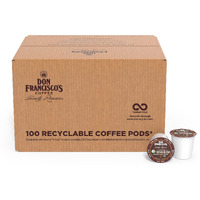Don Francisco's Organic Mayan Blend Medium-Dark Roast Coffee Pods - 100 Count - Recyclable Single-Serve Coffee Pods, Compatible With Your K- Cup Keurig Coffee Maker