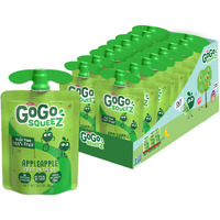 Gogo Squeez Fruit On The Go, Apple Apple, 3.2 Oz (Pack Of 18), Unsweetened Fruit Snacks For Kids, Gluten Free, Nut And Dairy Free, Recloseable Cap, Bpa Free Pouches