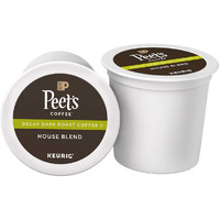 Peet's Coffee Decaf House Blend, Dark Roast, 16 Count Single Serve K-Cup Decaffeinated Coffee Pods For Keurig Coffee Maker