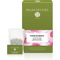 Palais Des Th  S - Fleur De Geisha - Premium Green Tea With Cherry Blossom Flavors - 20 Count Biodegradable Tea Bags Box