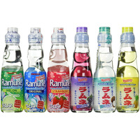 Ramune Japanese Soft Drink Mix Variety 6 Flavors 6 Bottles