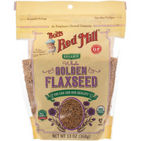 Bob's Red Mill Resealable Organic Whole Golden Flaxseed, 13 Ounce (Pack Of 1)