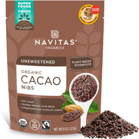 Navitas Organics Raw Cacao Nibs, 8 Oz. Bag, 76 Servings - Organic, Non-Gmo, Fair Trade, Gluten-Free