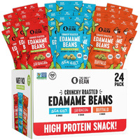 The Only Bean Crunchy Roasted Edamame - Healthy Snacks For Adults And Kids (Variety Pack) Low Calorie & Carb Keto Snack Food, Vegan Gluten Free High Protein Office Snack (11G), 0.9Oz 24 Pack