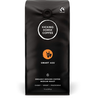 Kicking Horse Coffee, Smart Ass, Medium Roast, Ground,Certified Organic, Fairtrade, Kosher Coffee, 10 Ounce (Pack Of 1)