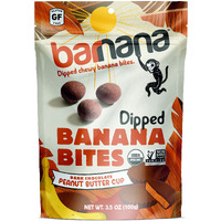 Barnana Organic Peanut Butter Cup Chewy Banana Bites, 3.5 Ounce Bag