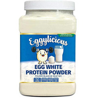 Eggylicious Egg White (Albumin) Powder, Dried Natural Protein Powder, Made From Fresh Eggs, Pasteurized,Non-Gmo, No Additives, Used For Baking Icing,1Lbs(16Oz)(D0102Hpitla.)