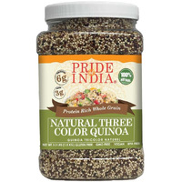 Pride Of India - Natural Three Color Quinoa - 100% Royal Bolivian Superior Grade Protein Rich Whole Grain, 1.5 Pound (24Oz) Jar(D0102Hp6Bgu.)