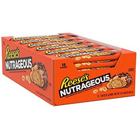 Reese's Nutrageous Peanut Butter Caramel Peanut Candy Bars, 1.66 Oz (18 Count)