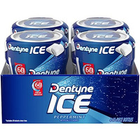 Dentyne Ice Peppermint Sugar Free Gum, 4 Bottles Of 60 Pieces (240 Total Pieces)