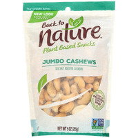 Back To Nature Cashew - Sea Salt Roasted Jumbo - Case Of 9 - 9 Oz.(D0102Hxw59X.)