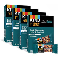 Kind Bar Minis, Dark Chocolate Nuts & Sea Salt, Gluten Free, 100 Calories, Low Sugar, 80 Count