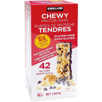 Kirkland Signature Chewy Protein Bar Peanut Butter & Semisweet Chocolate Chip (42 X 1.41 Oz)Total Net Wt (59.2 Oz), 59.2 Ounce (Pack Of 1)