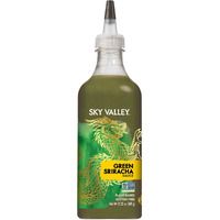 Sky Valley Green Sriracha Sauce - Hot Sauce, Lime, Jalapeo Pepper And Cilantro, Gluten Free, Vegan, Non-Gmo, Low Sugar, 5 Calories Per Serving, Pair With Pizza, Wings & Chicken - Sriracha Hot Sauce, 18.5 Oz - C12