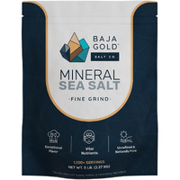 Baja Gold Mineral Sea Salt, Fine Grind, 5 Lb. Bag