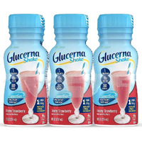 Glucerna Nutritional Shake, Diabetic Drink To Support Blood Sugar Management, 10G Protein, 180 Calories, Creamy Strawberry, 8-Fl-Oz Bottle, 24 Count