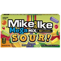 Mike And Ike Candy, Mega Mix Sour, 5Oz Theater Box, Pack Of 12