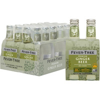Fever Tree Ginger Beer - Premium Quality Mixer - Refreshing Beverage For Cocktails & Mocktails. Naturally Sourced Ingredients, No Artificial Sweeteners Or Colors - 200 Ml Bottles - Pack Of 24