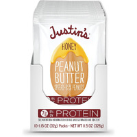 Justin's Honey Peanut Butter Squeeze Packs, Gluten-Free, Non-Gmo, Responsibly Sourced, 1.15 Ounce (10 Pack)