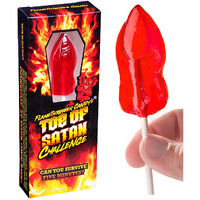 Flamethrower Candy Co Toe Of Satan Lollipop One Pack Carolina Reaper Spicy Challenge